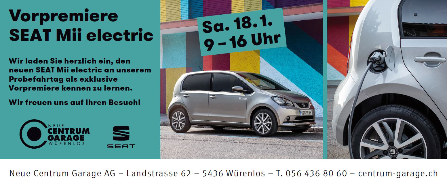 VORPREMIERE UND PROBEFAHR-TAG SEAT MII ELECTRIC AM SAMSTAG, 18. JANUAR